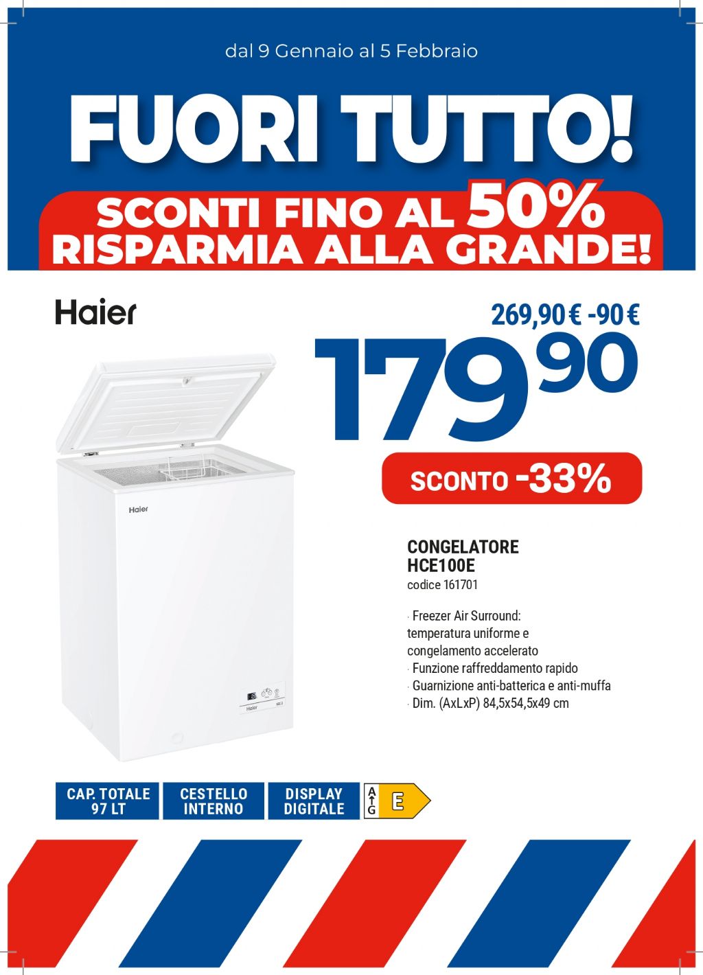 CONGELATORE HAIER HCE100E